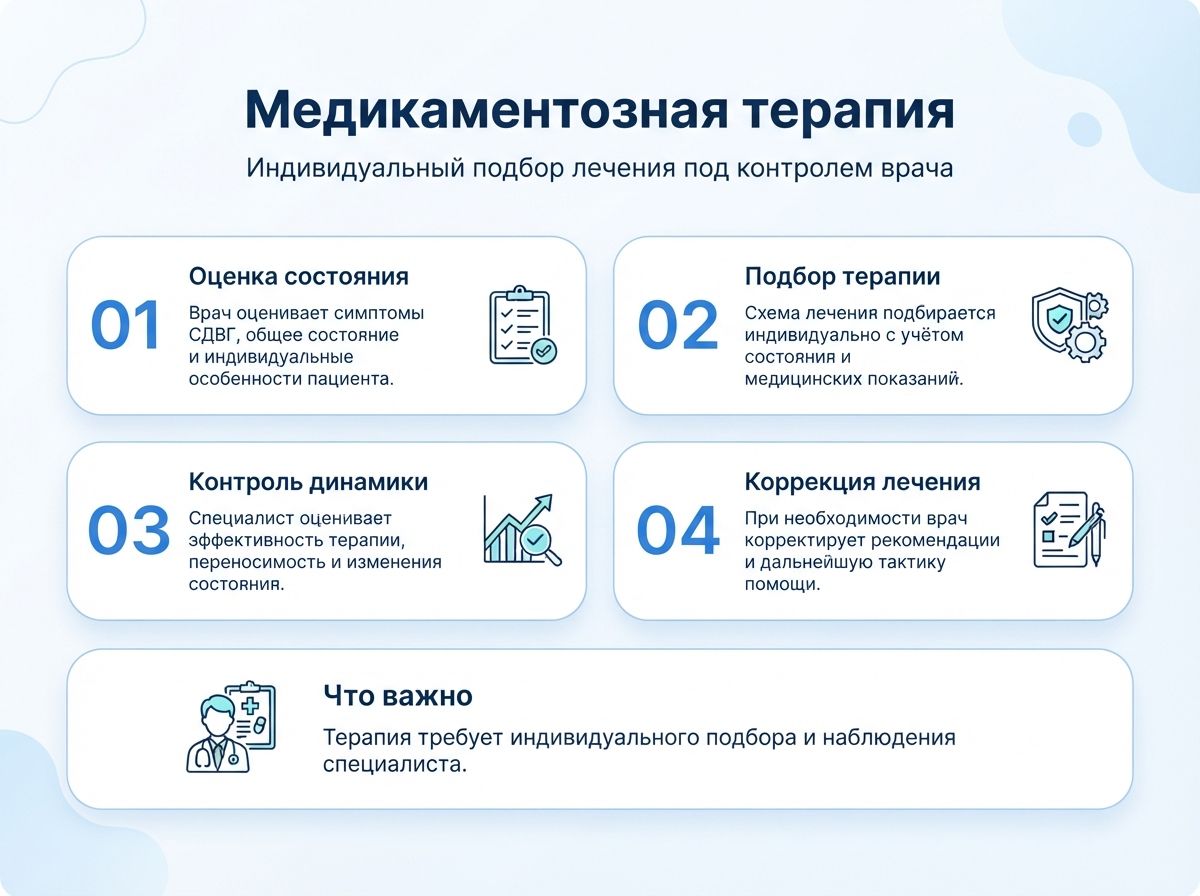 Лечение СДВГ в Исилькуле у детей и взрослыхинфографика